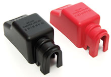 BATTERY TERMINAL COVERS,BK/RD.